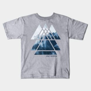 Blue Forest | Real Life Is Outdoor | Adventure & Wilderness Kids T-Shirt